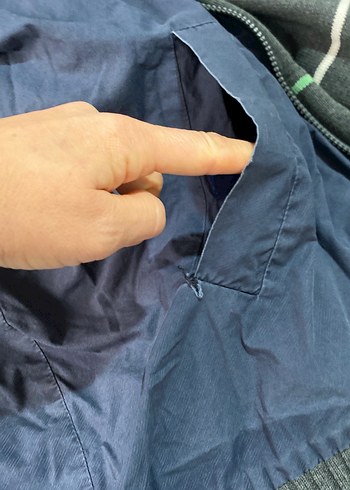 Kapüşonlu Fermuarlı iki taraflı kapşonlu mevsilik mont - Görsel 6