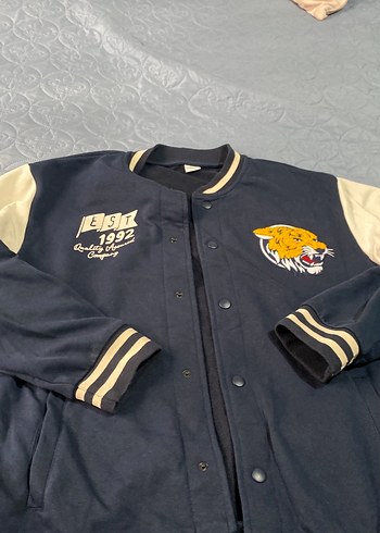 Erkek Çocuk Lacivert Baskılı Düğmeli Ceket - Görsel 2