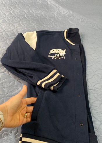 Erkek Çocuk Lacivert Baskılı Düğmeli Ceket - Görsel 5