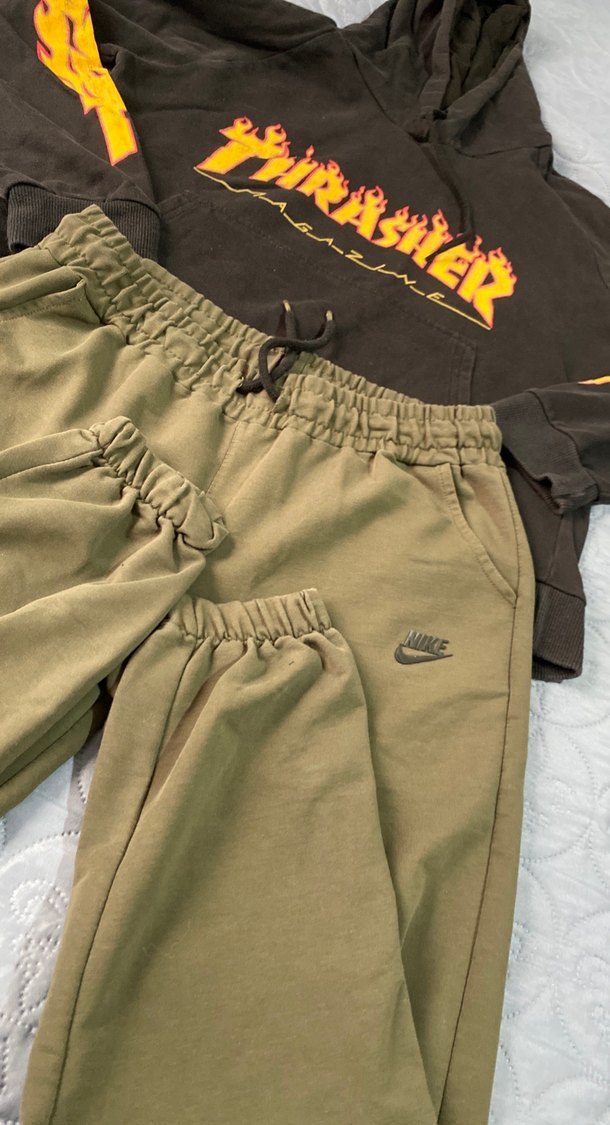 Kadın Haki Rahat Kesim Eşofman Altı - Görsel 4