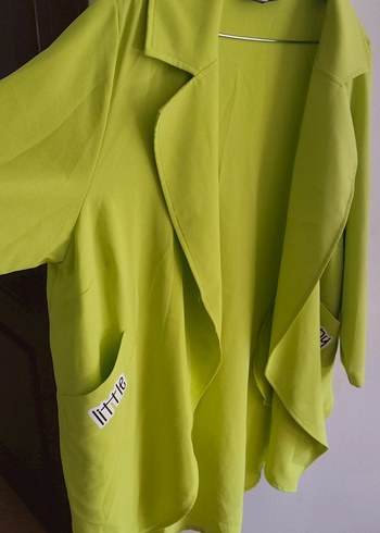 neon Yeşil Mini Ceketi