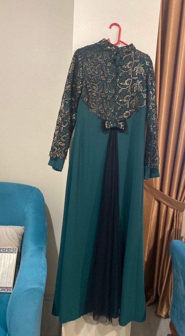 Abiye Elbise  haki yeşil - Görsel 2