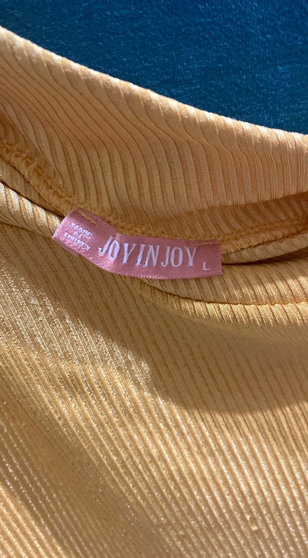 Sarı Drapeli Uzun Kollu Kadın Bluz - Görsel 4