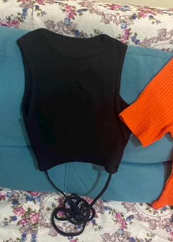 Kadın Beyaz  Kısa Crop Top - Görsel 3