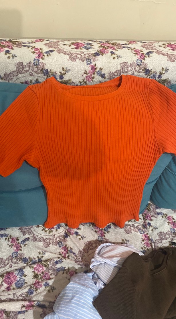 Kadın Beyaz  Kısa Crop Top - Görsel 2