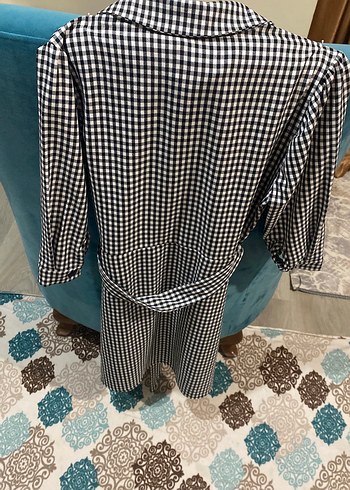 Düğmeli Uzun Kollu Kareli  bulüz - Görsel 4