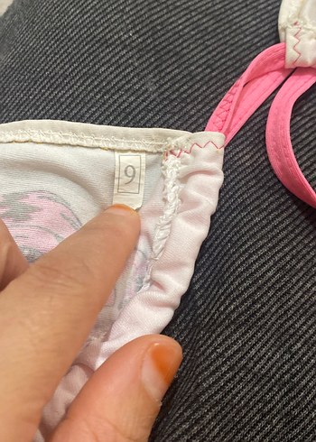 Pembe Nakışlı Mini  çocuk mayosu - Görsel 4