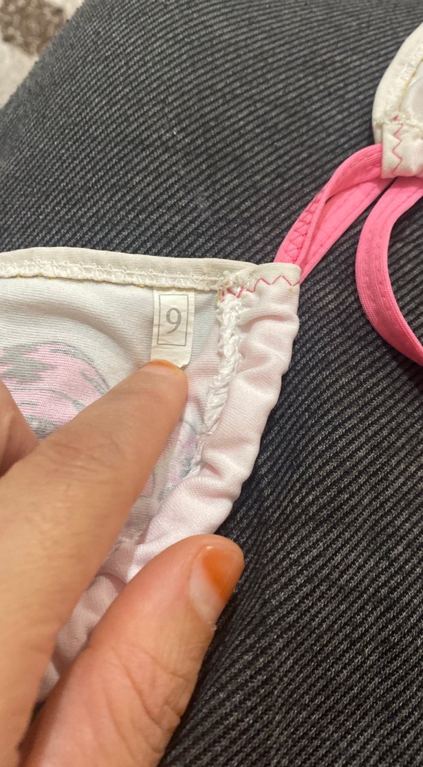 Pembe Nakışlı Mini  çocuk mayosu - Görsel 4