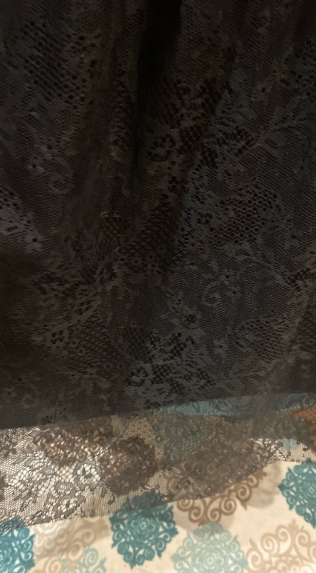 Dantel Detaylı Siyah Uzun Gotik Etek - Görsel 3