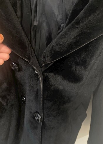 Siyah Midi Boy Gotik Kadın Kaban beden 1 - Görsel 4