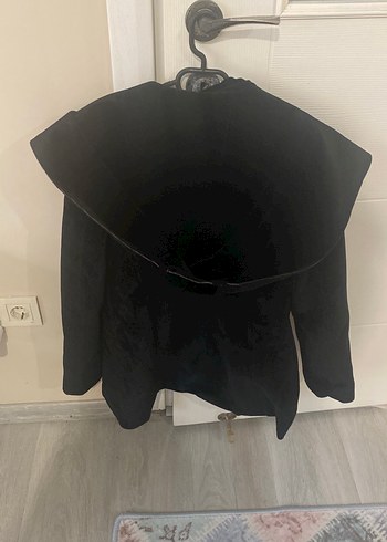 Siyah Midi Boy Gotik Kadın Kaban beden 1 - Görsel 3