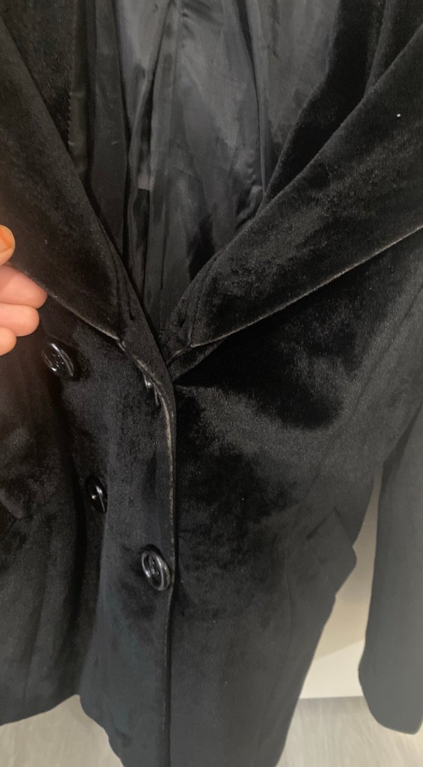 Siyah Midi Boy Gotik Kadın Kaban beden 1 - Görsel 4