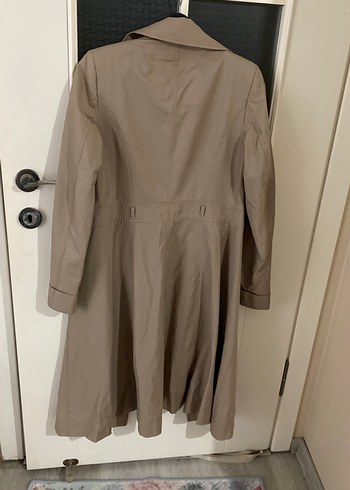 Bej Düğmeli Kadın Trençkot - Görsel 3