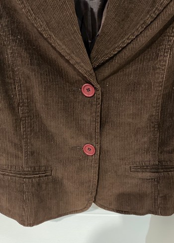 Kahverengi Süet Kadın Blazer Ceket - Görsel 4