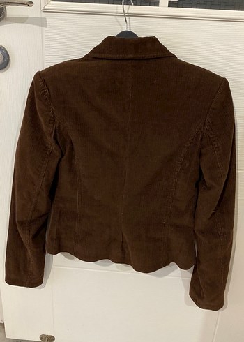 Kahverengi Süet Kadın Blazer Ceket - Görsel 3