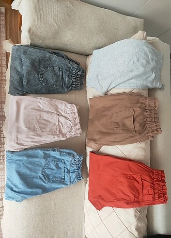 Büyük beden paperbag keten pantolon   - Görsel 2