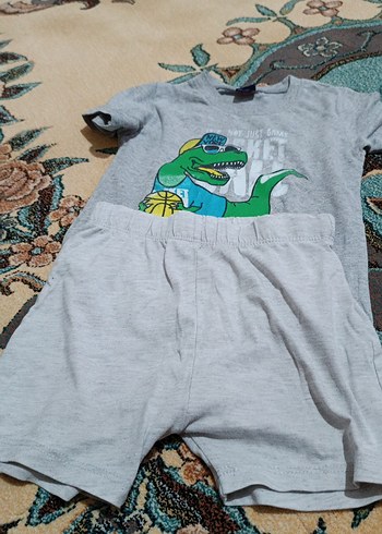 Gri Baskılı Erkek Çocuk Alt Üst Takım - Görsel 2