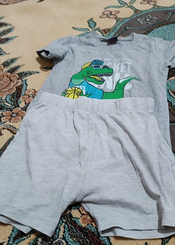 Gri Baskılı Erkek Çocuk Alt Üst Takım - Görsel 3