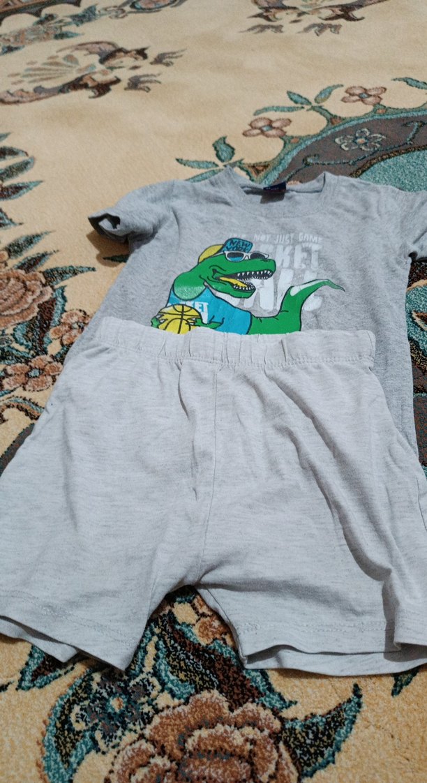 Gri Baskılı Erkek Çocuk Alt Üst Takım - Görsel 3