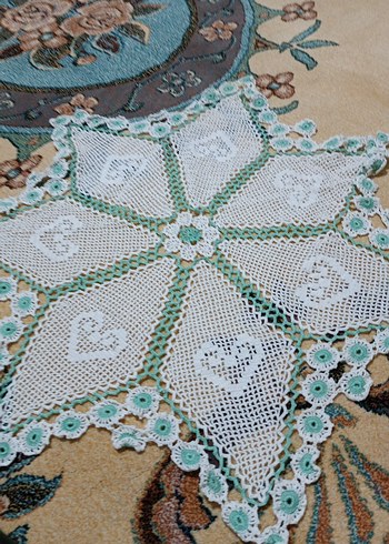 Bohem Kalp Desenli El Örgüsü Masa Örtüsü - Görsel 4