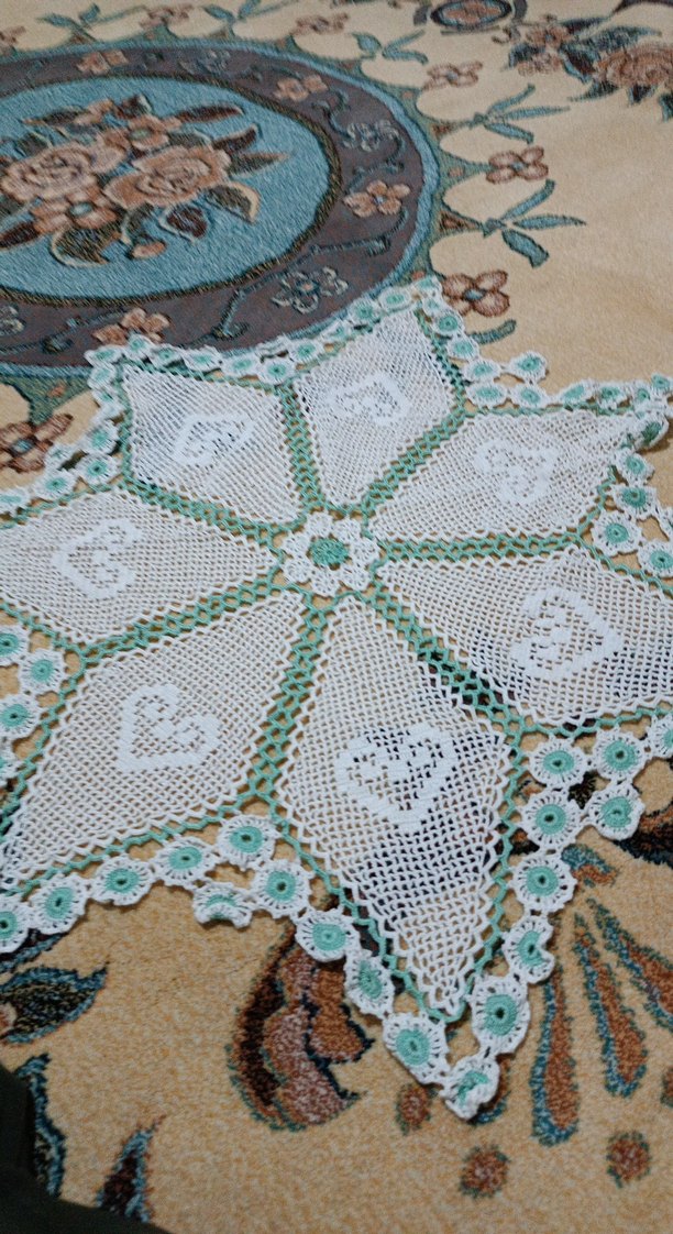 Bohem Kalp Desenli El Örgüsü Masa Örtüsü - Görsel 4