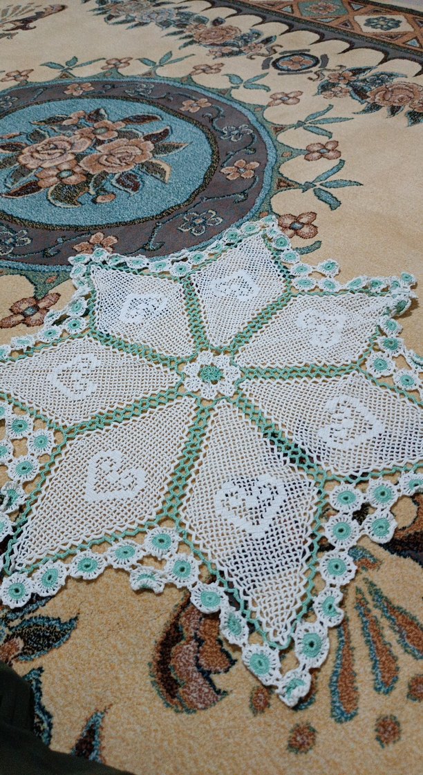 Bohem Kalp Desenli El Örgüsü Masa Örtüsü - Görsel 2