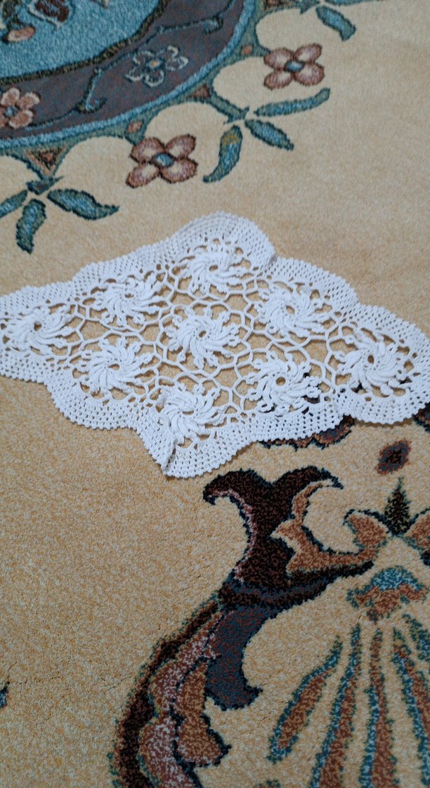 El Yapımı Bohem Beyaz Dantel Örtü - Görsel 4