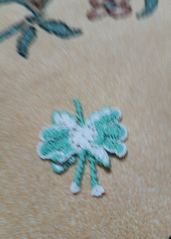 Dantel Detaylı Turkuaz Örgü Saç Aksesuarı - Görsel 3