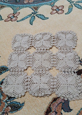 El Yapımı Bohem Dantel Motifli Örtü - Görsel 2