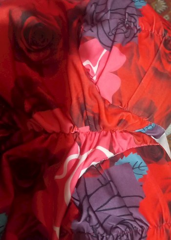 Renkli Drapeli Kadın Pavyon Elbisesi - Görsel 2