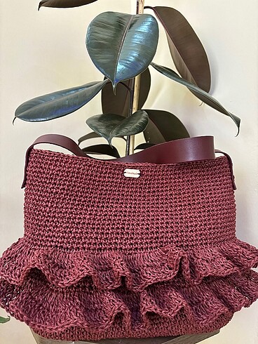 Zara Fırfırlı Çanta(Bordo)