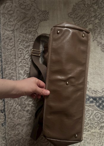 Bohem Tarz Kadın Süet Kahverengi Çanta - Görsel 3