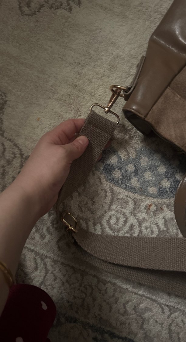 Bohem Tarz Kadın Süet Kahverengi Çanta - Görsel 4