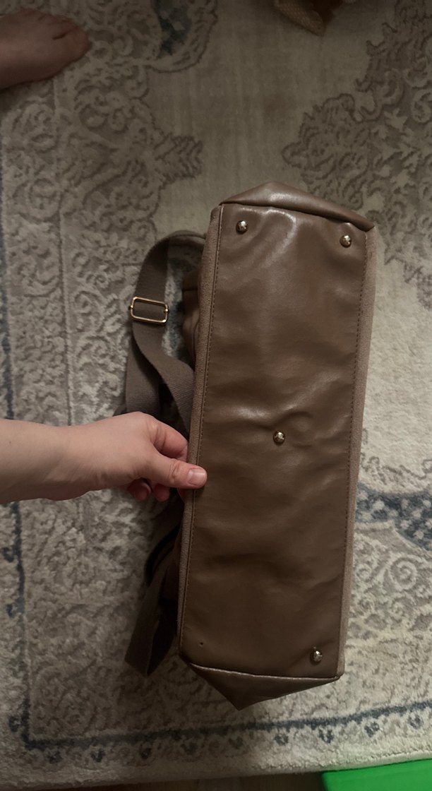 Bohem Tarz Kadın Süet Kahverengi Çanta - Görsel 3