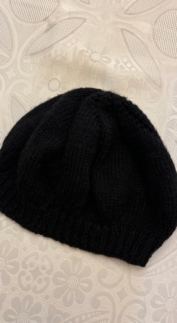 Siyah Örgü Kadın Bere - Görsel 3