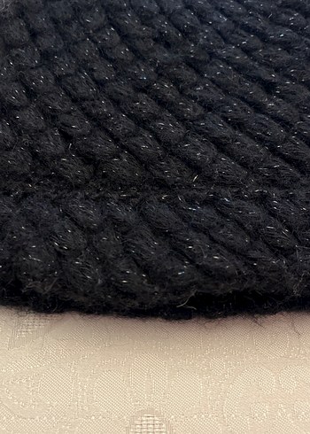 Siyah Örgü Kadın Bere - Görsel 4