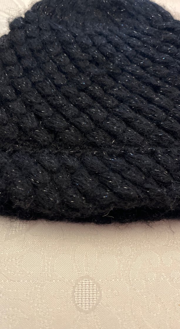 Siyah Örgü Kadın Bere - Görsel 4