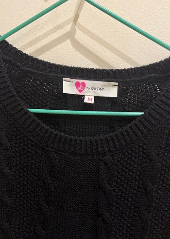 Siyah Triko Midi Elbise - Görsel 5