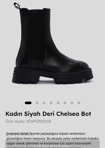 derimod Siyah Deri Chelsea Bot Platform