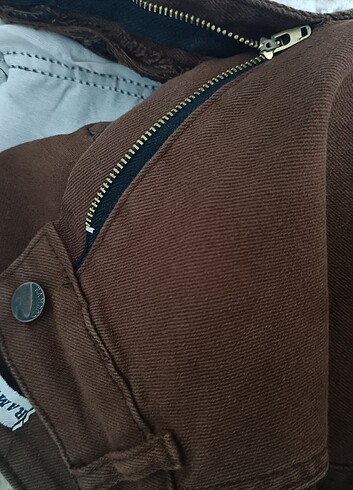 Trendyol & Milla kargo jeans koyu kahve