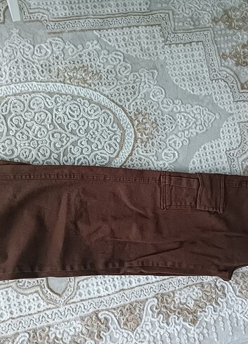 26 Beden kargo jeans koyu kahve