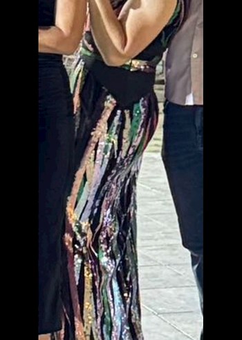 Çok Renkli Uzun Abiye Elbise - Görsel 2