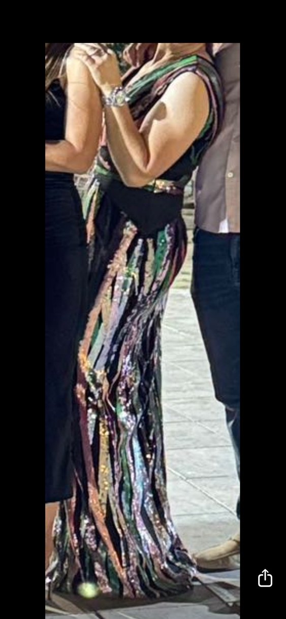 Çok Renkli Uzun Abiye Elbise - Görsel 2