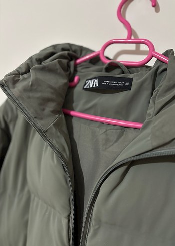 Zara Yeşil  Kısa Kadın Kış Montu - Görsel 2