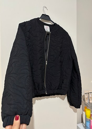 Koton Siyah Fermuarlı Kadın Ceket - Görsel 3