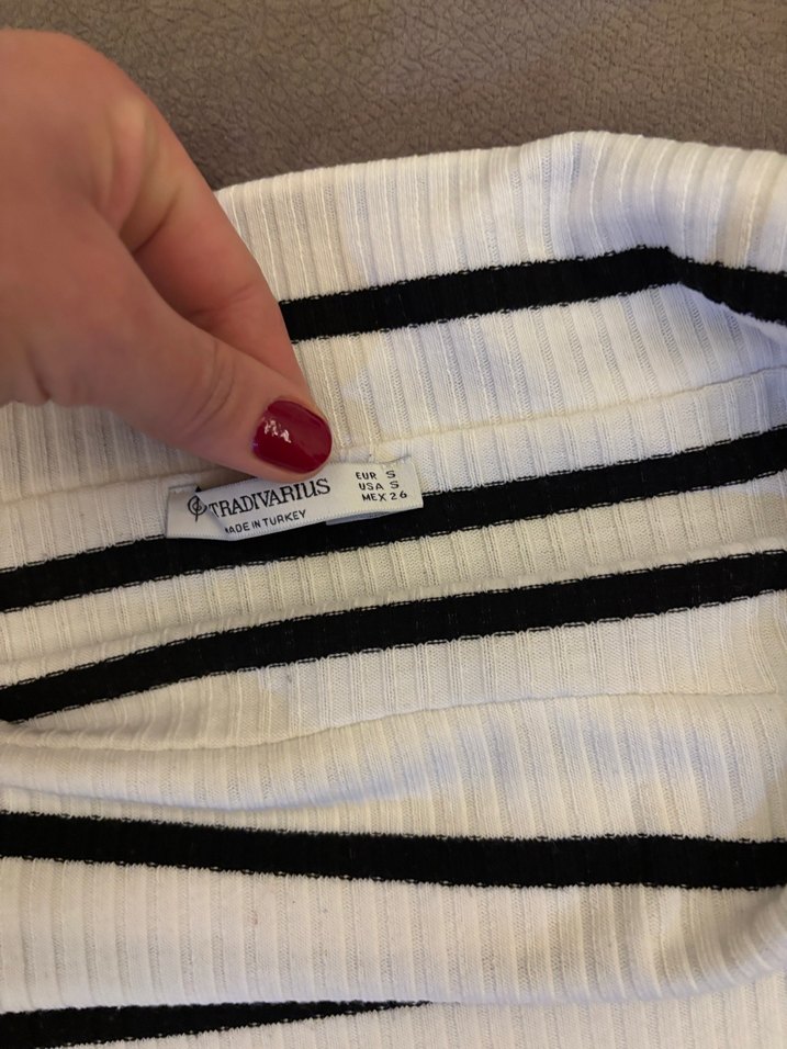 Kayık yaka Çizgili Uzun Kollu Kadın Triko - Görsel 3