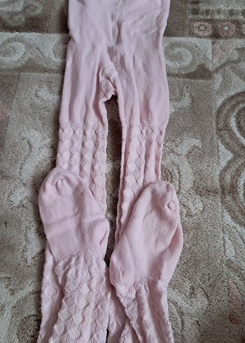 7-8 yaş Pembe Triko Çocuk Külotlu Çorap