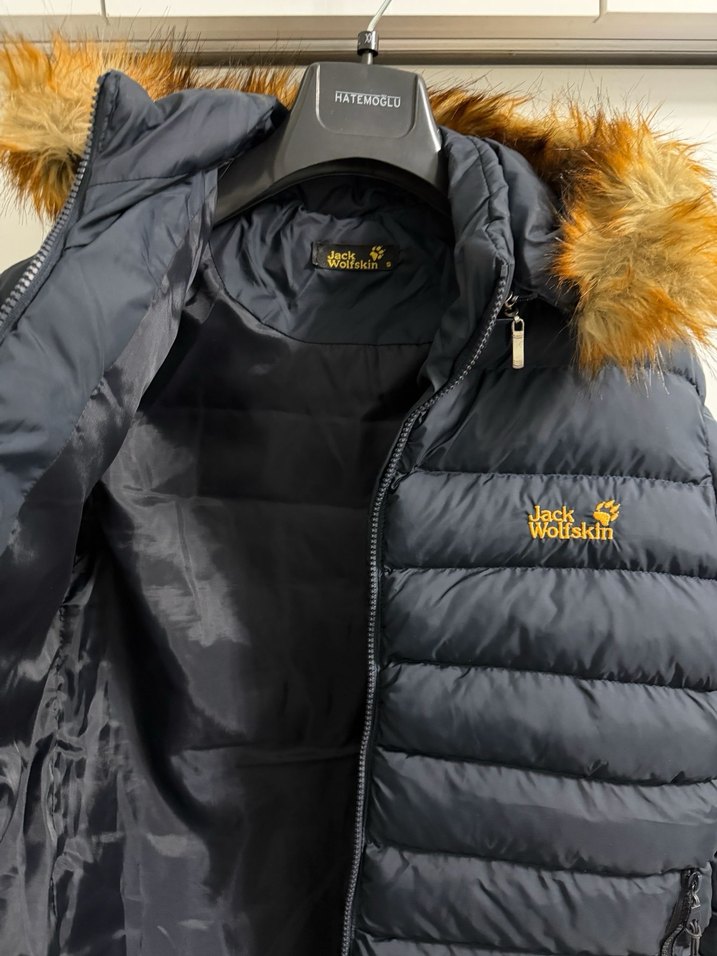 Kürklü Kapüşonlu Gri erkek Kışlık Mont - Görsel 5