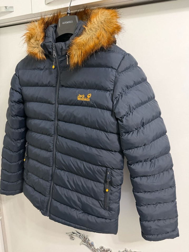 Kürklü Kapüşonlu Gri erkek Kışlık Mont - Görsel 2