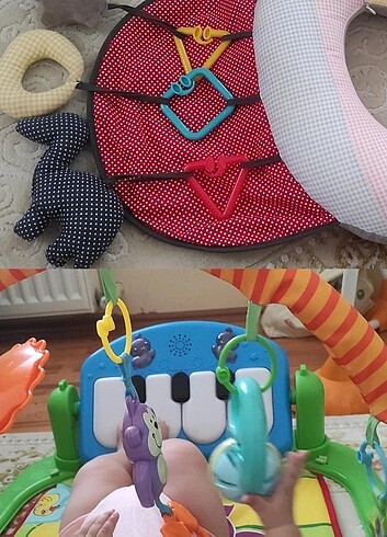 2 adet oyun halısı ve yastığı 